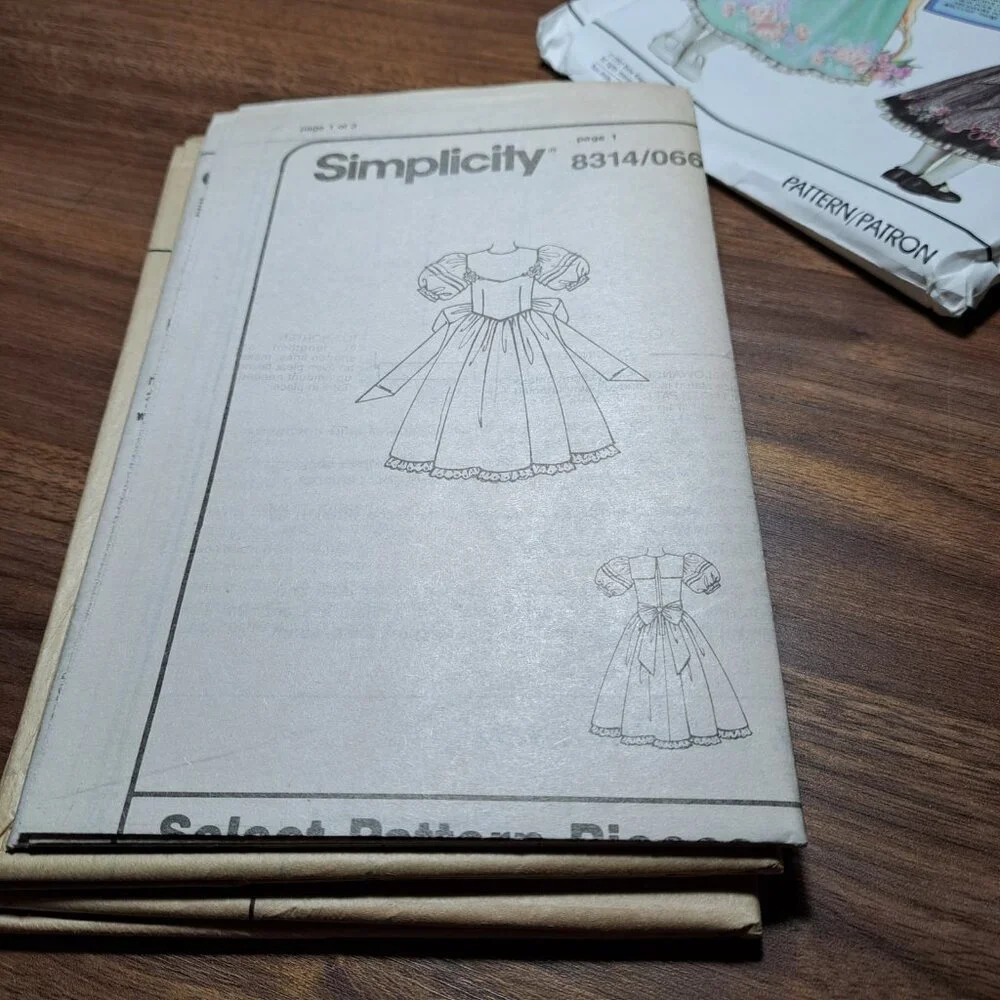VTG Simplicity Pattern #8314 Daisy Kingdom Dress 1993‎ UNCUT Sz BB 12-14